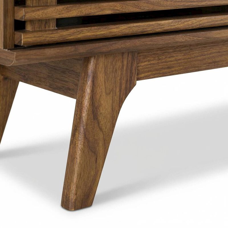 Wooden Brown TV Stand with 48-Inch Width and Sleek Design image number 6