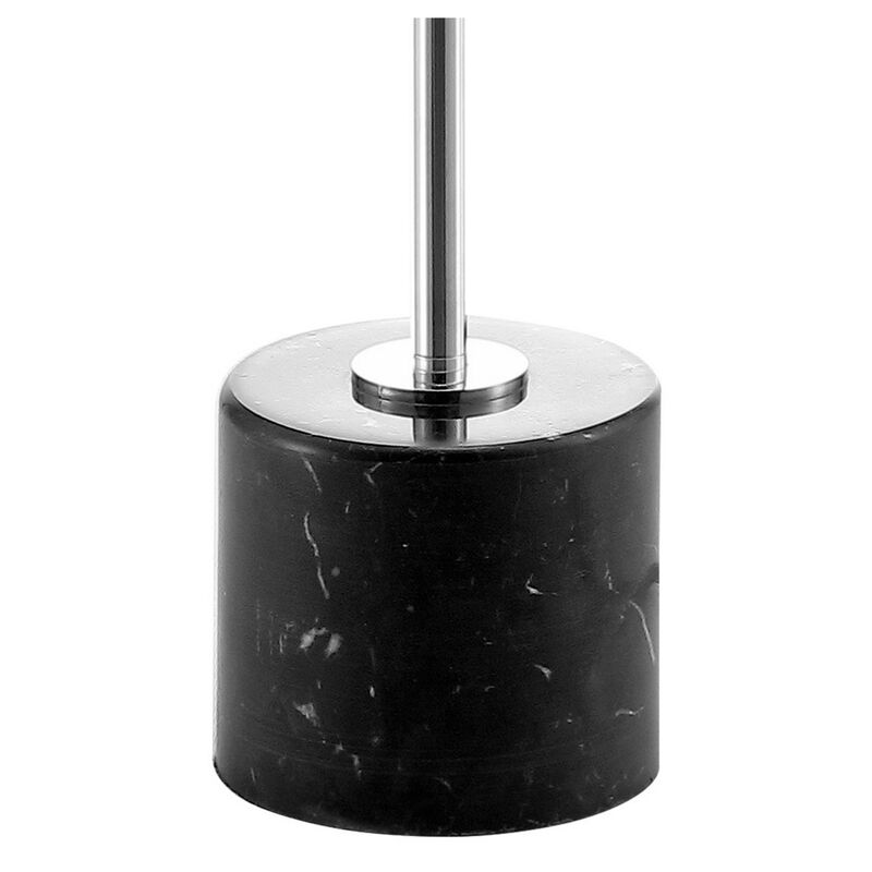 Levitt 60.5" Marble/Metal LED Floor Lamp, Black/Chrome image number 7