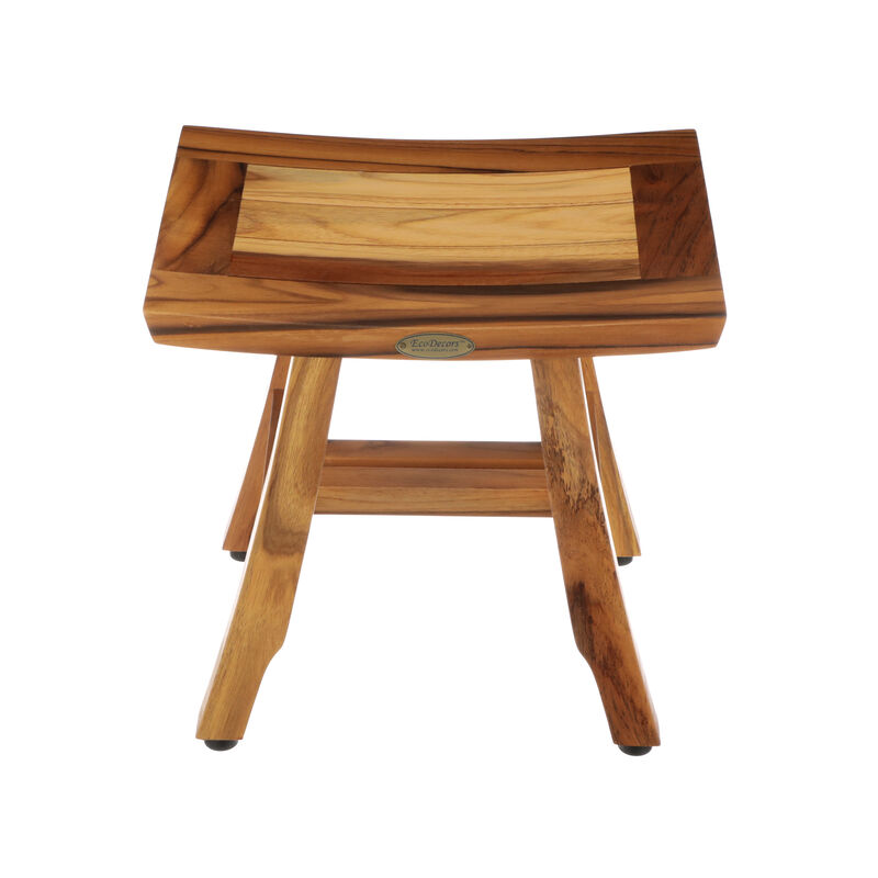 EcoDecors Satori 14" Solid Teak Shower Bench