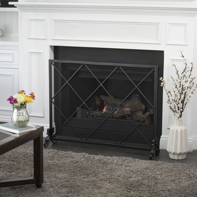 Streamdale Diamond Design Single Panel Fireplace Screen