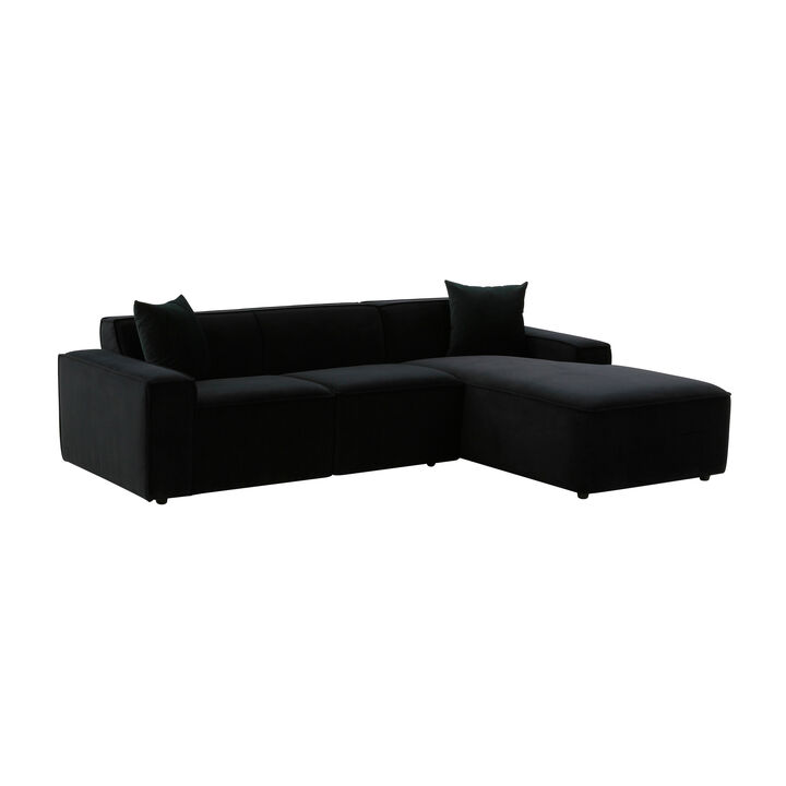 Olafur Velvet Sectional - RAF.