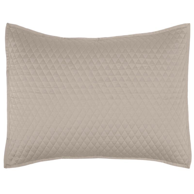 Kahn 26 Inch Hand Stitched Standard Pillow Sham, Cotton Fill-Benzara
