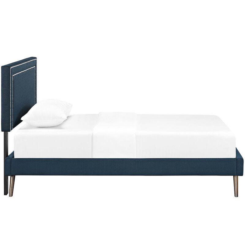 Jessamine Fabric Twin Platform Bed with Round Splayed Legs image number 2