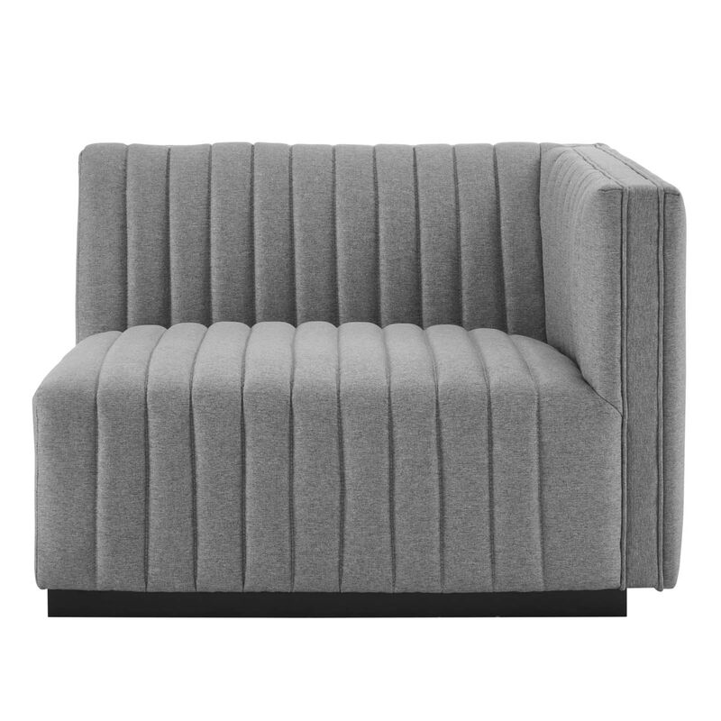Conjure Channel Tufted Upholstered Fabric Right-Arm Chair image number 2