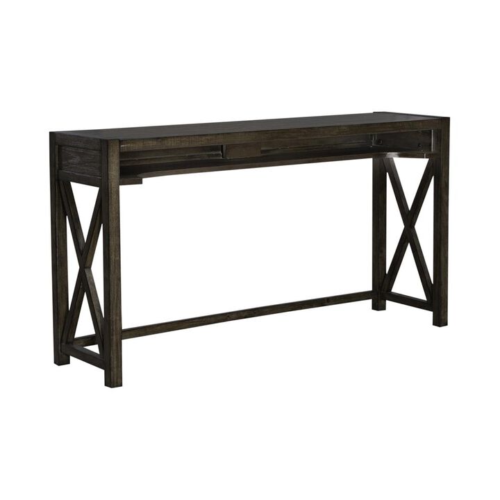 Liberty Furniture Lennox Console Bar Table in Weathered Chestnut