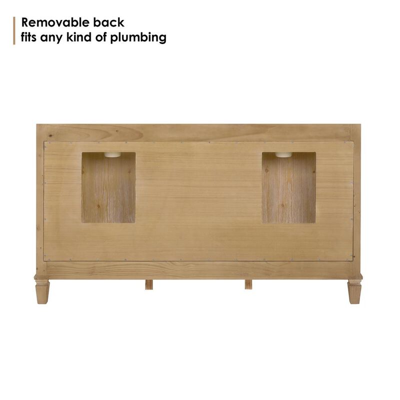 Altair Double Bathroom Cabinet Vanity Base without Top and Sink, no Mirror