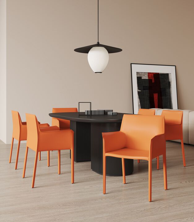 Paris Orange Dining Arm Chair