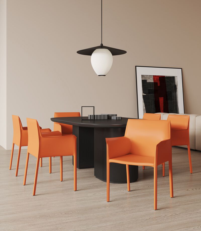 Paris Orange Dining Arm Chair