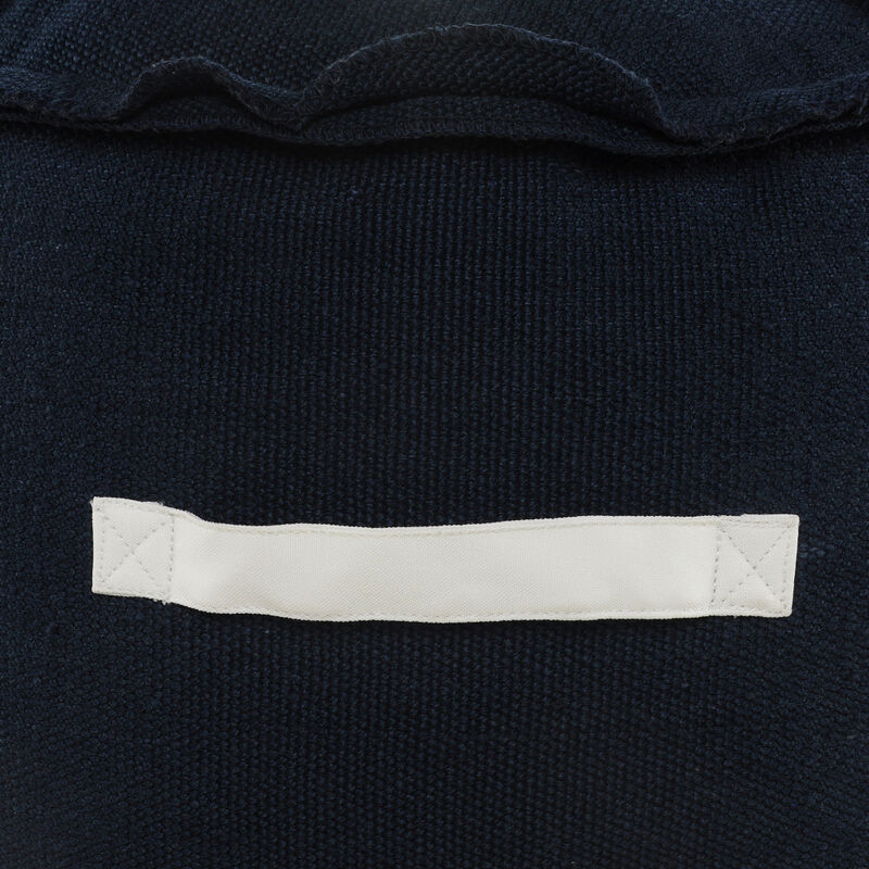 Durable Polyester Round Patchwork Pouf Ottoman for Patio or Living Room