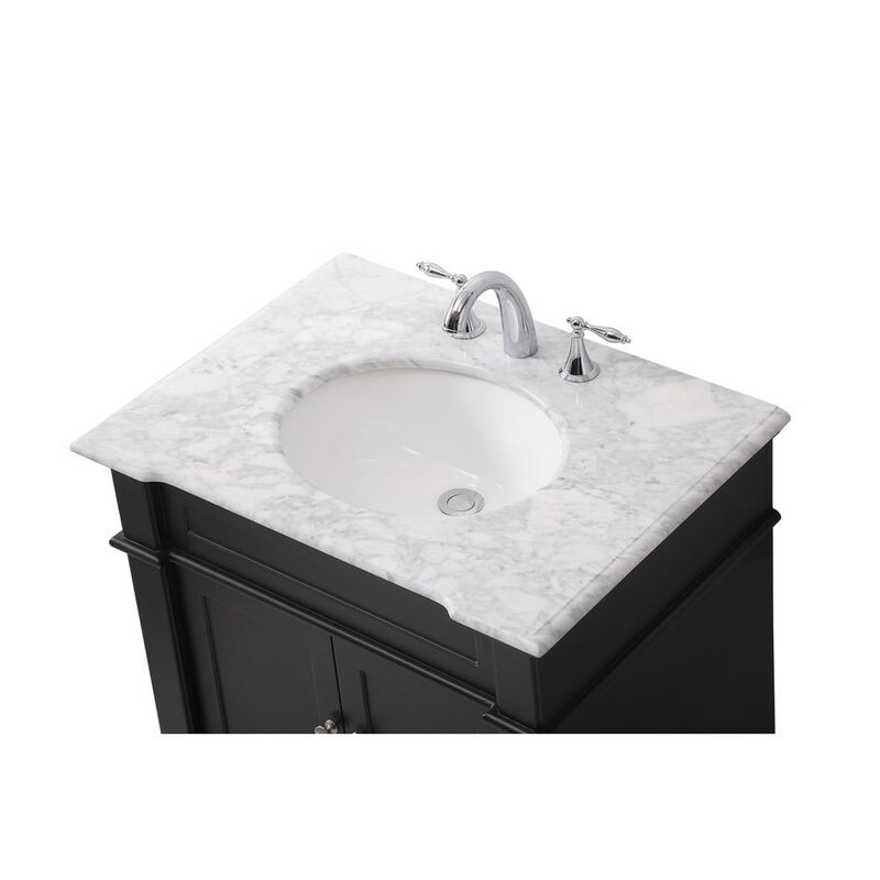 Elegant Kitchen and Bath 30 inch Single bathroom vanity set in black