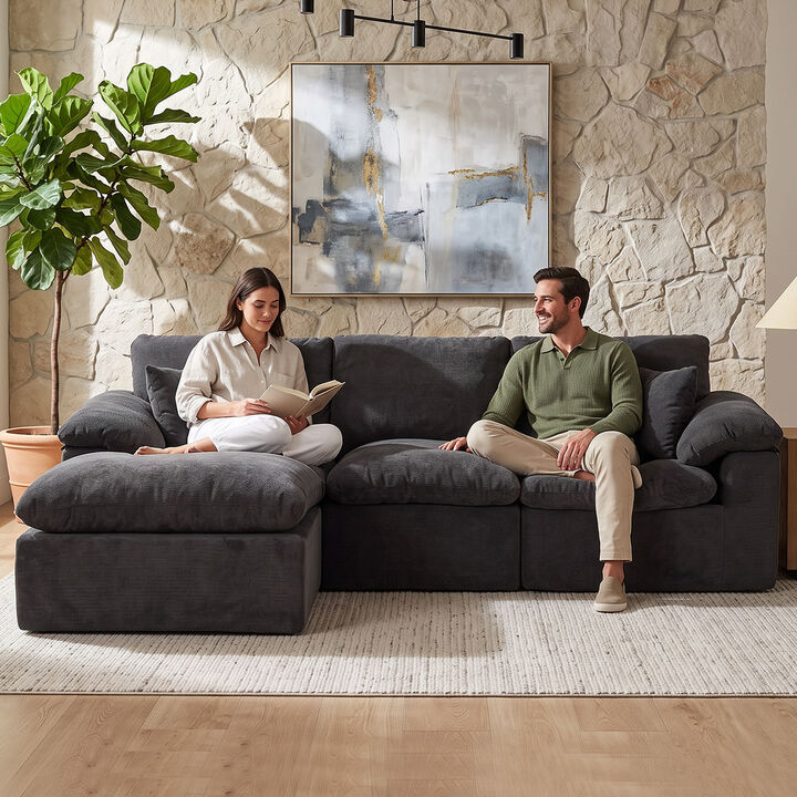 Vubdar L Shape Cloud Couch