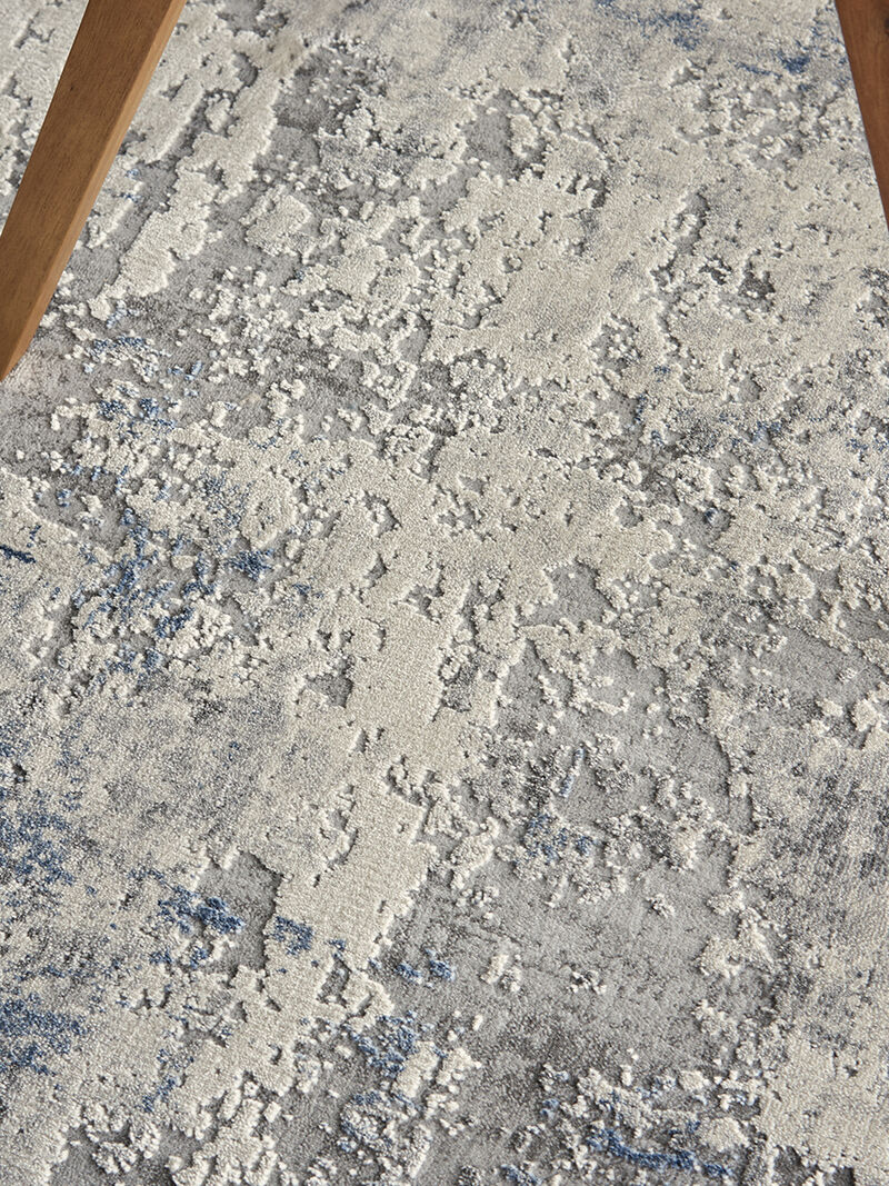 Rustic Textures RUS07 Ivory/Gray/Blue 3'11" x 5'11" Rug