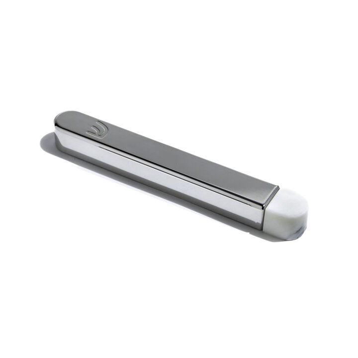 Coluna Mezuzah Large (6.5"), Marble & Silver