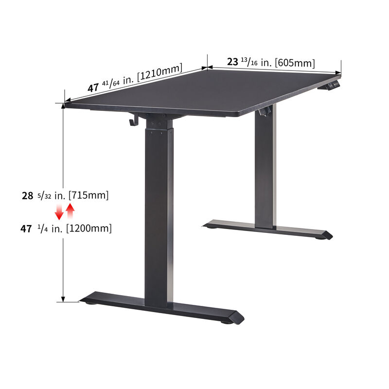 GOODSILO Adjustable Height Electric Standing Desk for Ergonomic Home Office Workspace image number 6