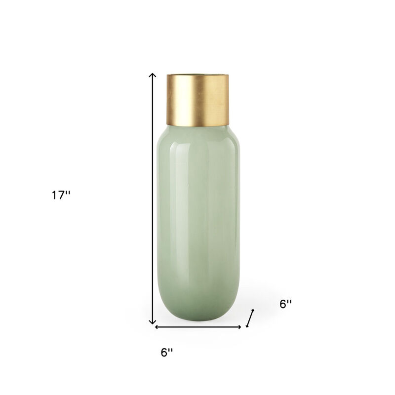 Glass Flower Vase – Narrow Decorative Vase for Tabletop, Living Room, or Office