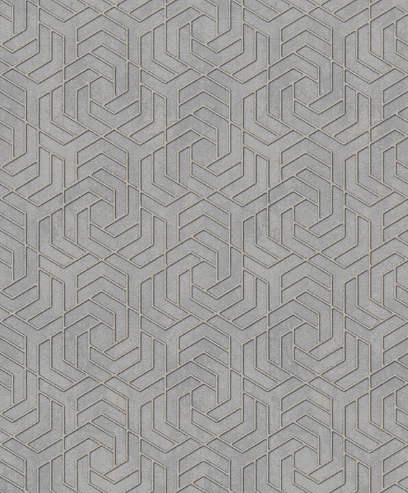 Tama Grey Geometric Wallpaper (Set of 2)