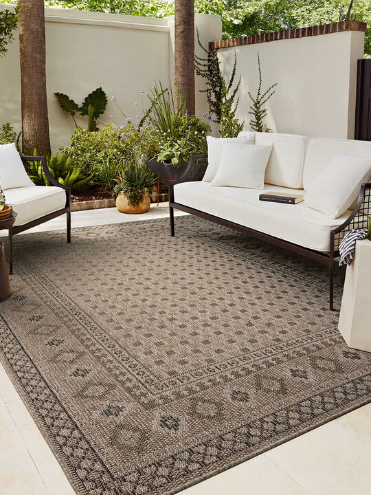 Providence Dove/Charcoal 7'6"x7'6" Round Rug