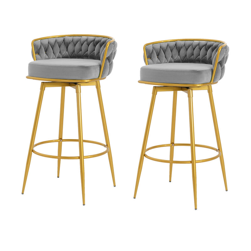 Merax Swivel Counter Height Bar Stools Set of 2