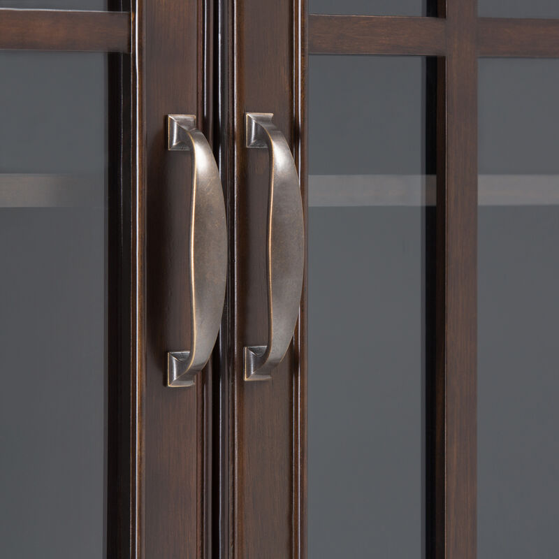 Connaught SOLID WOOD 46 inch Wide Traditional Tall Storage Cabinet in Dark Chestnut Brown image number 4