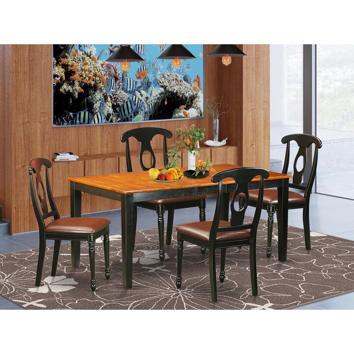 5 PC Dining room set-Dining Table and 4 Wood Dining Chairs