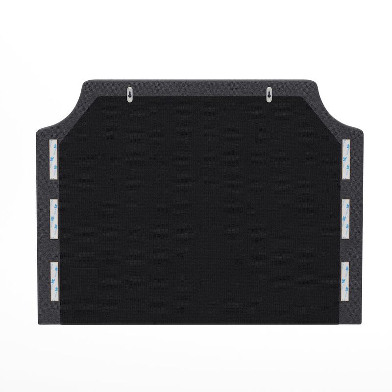 Flash Furniture Twin Headboard with Two Power Outlets, USB Port, and USB Type-C Port, Gray Linen image number 2