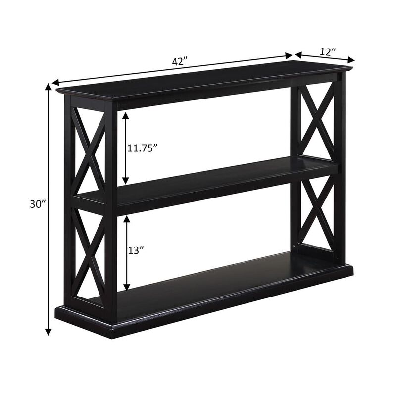 Convenience Concepts Coventry Console Table with Shelves Black