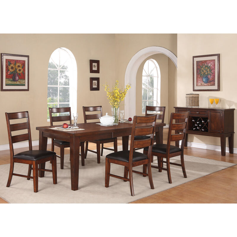 Streamdale Sara Ladder Back Dining Side Chairs In Brown, Set Of 2 image number 4