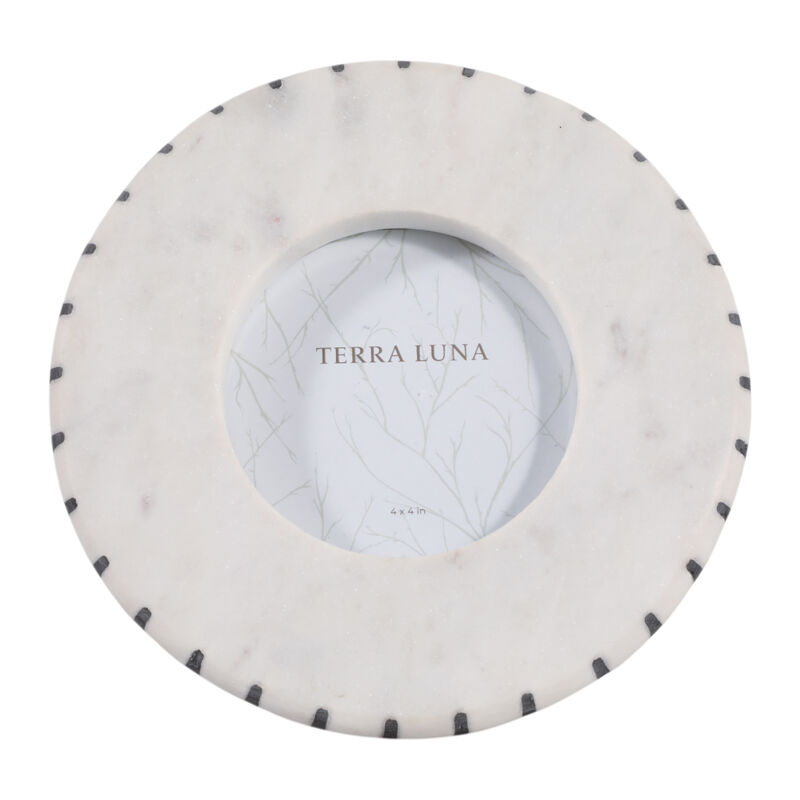 4x4" Round Marble Frame image number 0