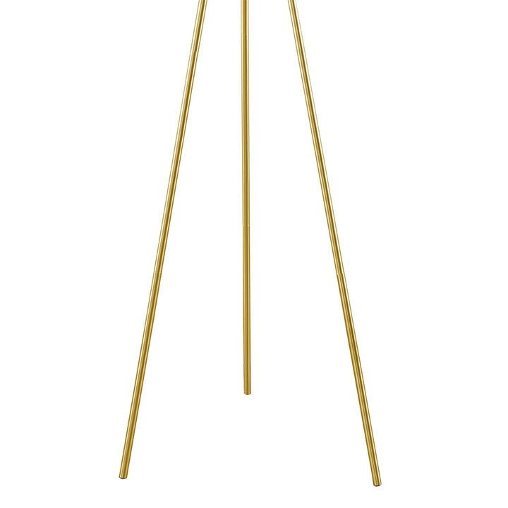Gracie Mills Cohen Metal Tripod Floor Lamp with Glass Shade