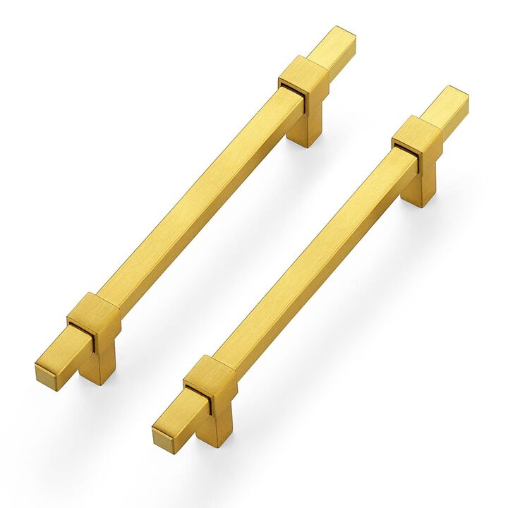 Ravinte Decor 10 Pack Gold Cabinet Handles - 5"" Hole Center Cabinet Pulls Drawer Pulls Cabinet Hardware Kitchen Handles for Cab