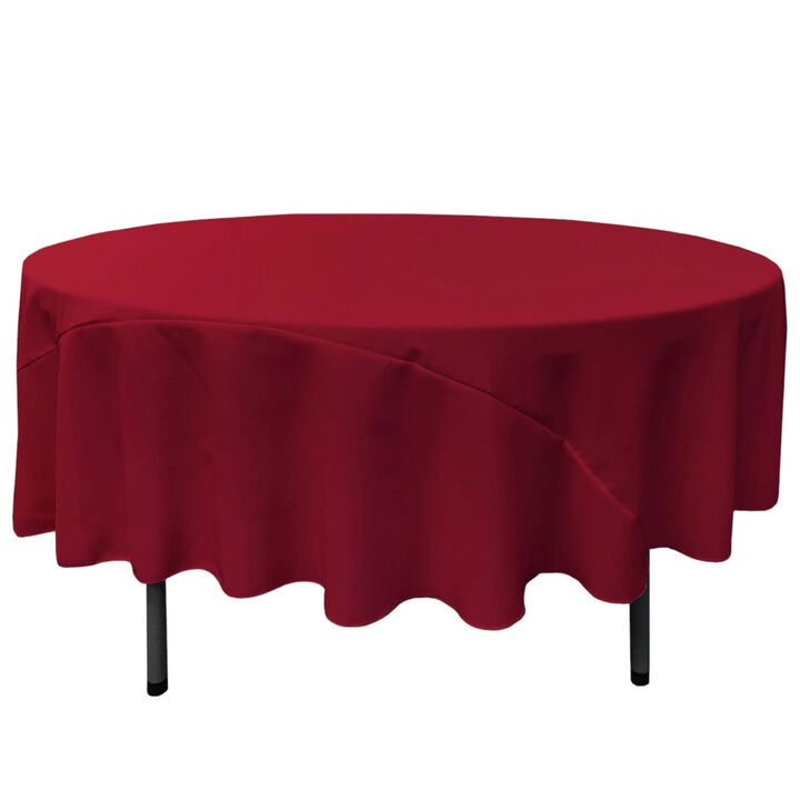 Round Polyester Poplin Tablecloth for Weddings, Parties and Banquet Use