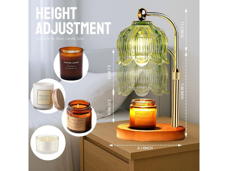 Electric Candle Warmer Lamp with Timer Dimmer Wax Melt Lamp for Home image number 2