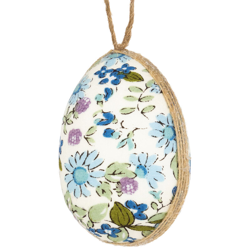 Easter Eggs Hanging Decorations - 5.75" - Blue - Set of 6
