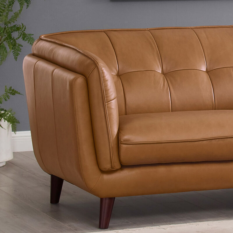 Solana Top Grain Leather Loveseat