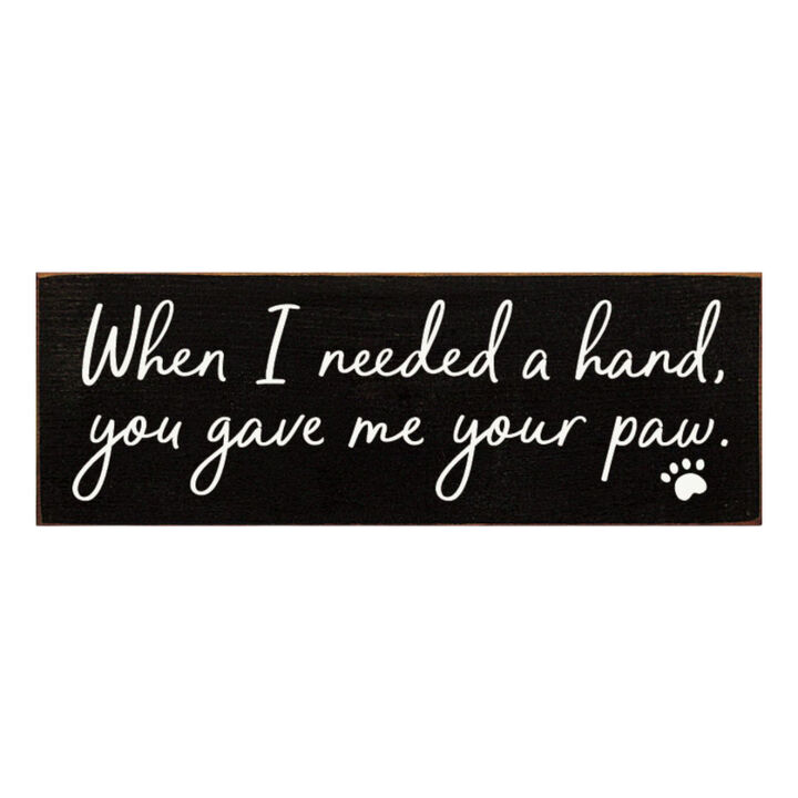 Decorative Pet Lover Wood Wall Plaque with Paw Print Sentiment Sign