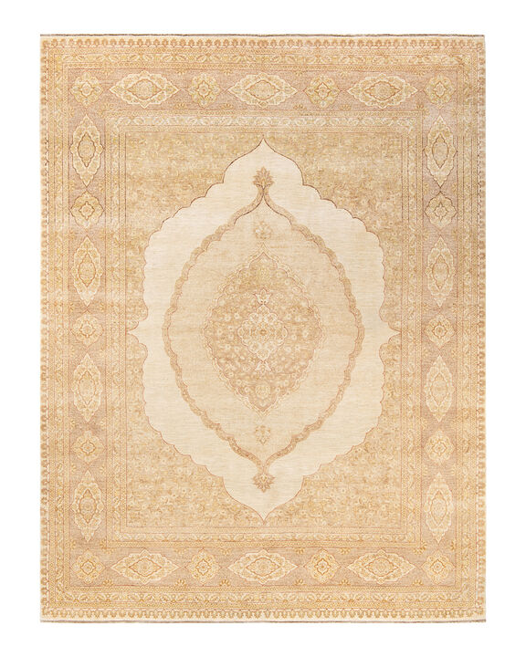 Eclectic, One-of-a-Kind Hand-Knotted Area Rug  - Ivory, 8' 2" x 10' 8"