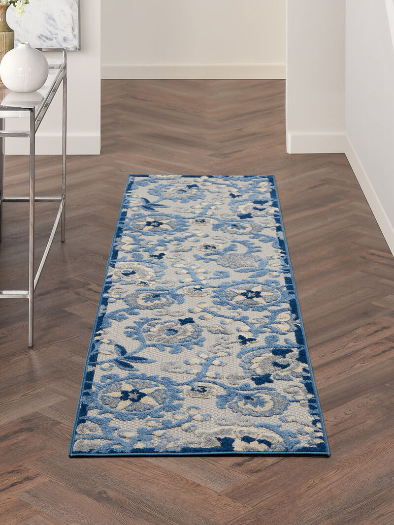 Aloha ALH17 Blue/Gray 2'3" x 10' Rug