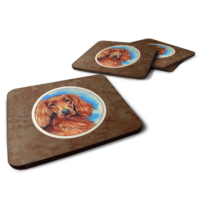 Caroline's Treasures 7029FC Irish Setter Foam Coasters (Set of 4), 3.5, Multicolor