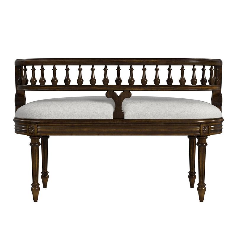 Butler Specialty Hathaway 37" Upholstered Bench, Dark Brown image number 3
