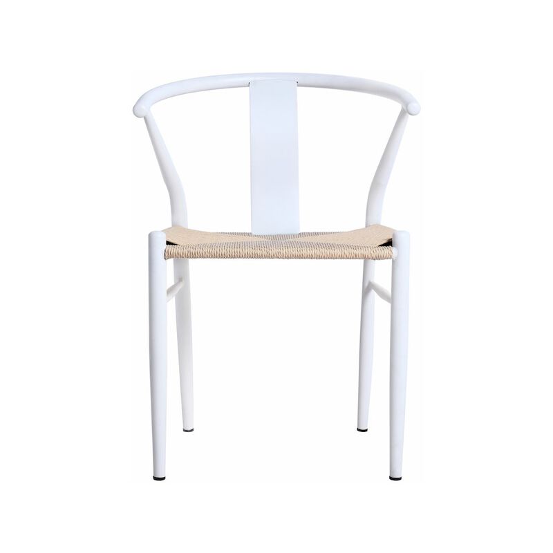 Meridian Furniture Beck Beige Hand Woven Rope Dining Chair, Set of 2