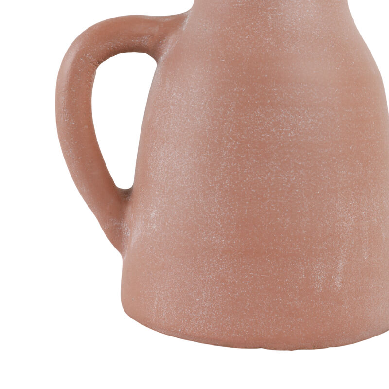 8x8" Terracotta Vase w/ Handle image number 5