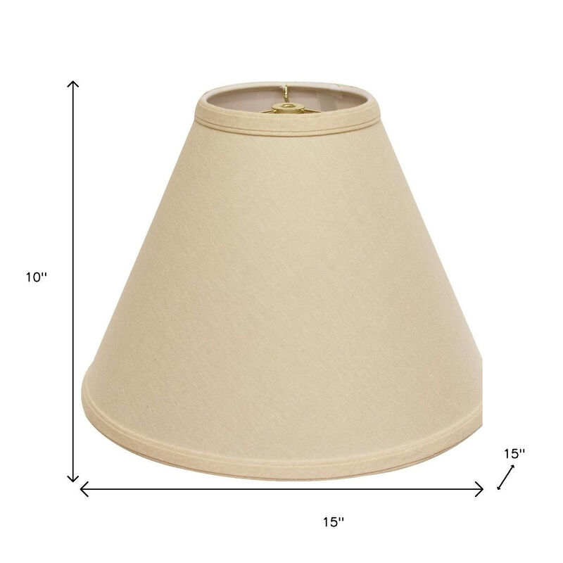 HomeRoots Beige Linen Cone Lamp Shade image number 2