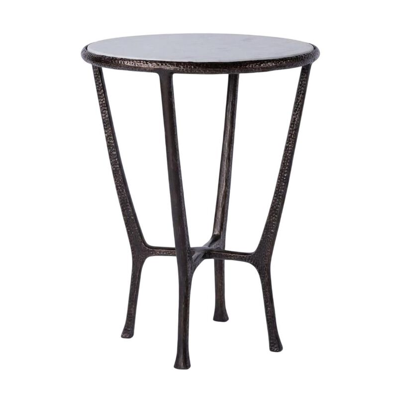 Butler Specialty Lania Outdoor Marble Side Table, Bronze image number 0
