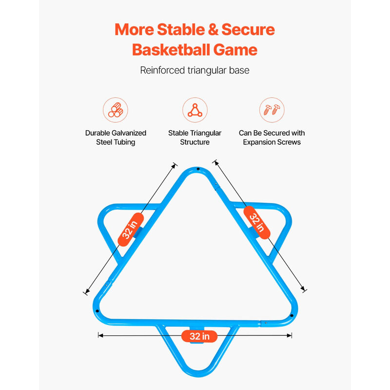 Adjustable Basketball Hoop for Kids &ndash; 4-Hoop Stand with Portable Base, Indoor Outdoor Sports Toy for Toddlers & Preschoolers
