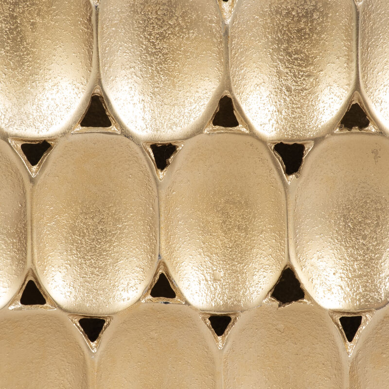 Metal 13" Oval Vase, Champagne image number 4