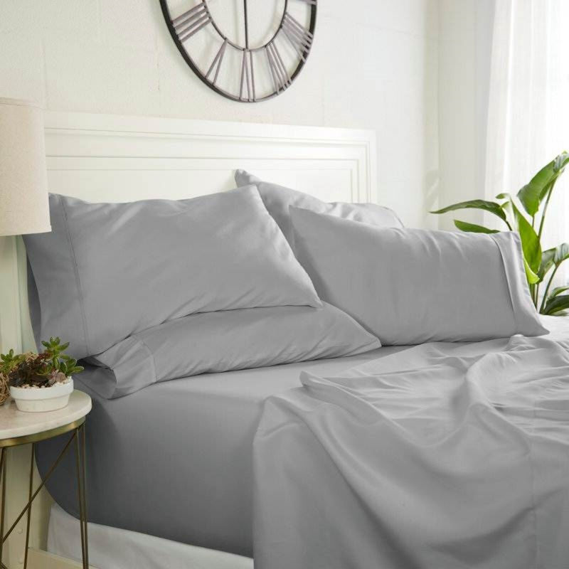 Microfiber Polyester 6-Piece Sheet Set – Wrinkle-Resistant, Fade-Free Bedding