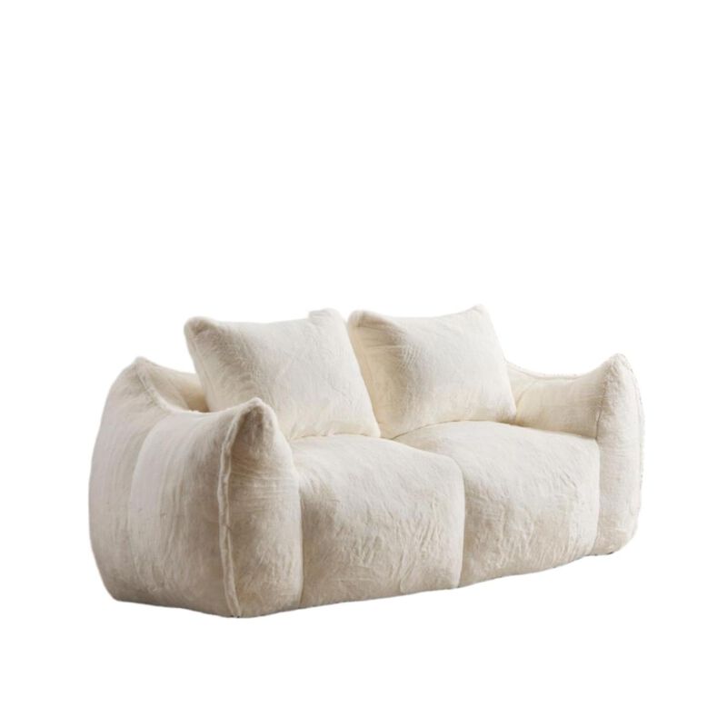Whisen Giant Bean Bag Couch Ultra Soft Fluffy Loveseat Oversized Chase Lounge Chair with Pillows image number 0