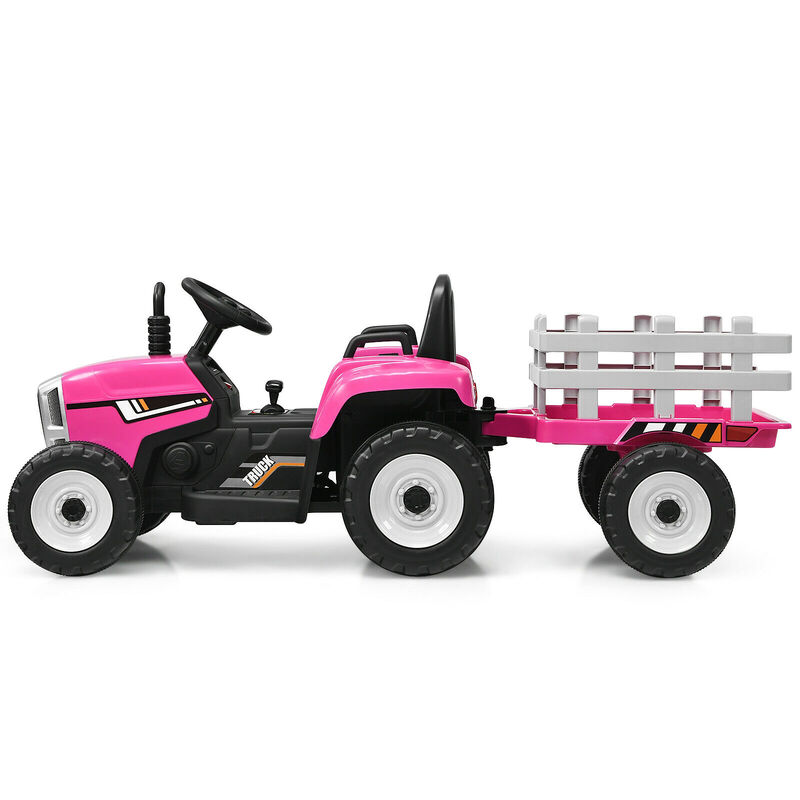 Kids 12V Ride On Tractor with 3 Speed Gears and Front Loader Ages 3 Plus image number 4