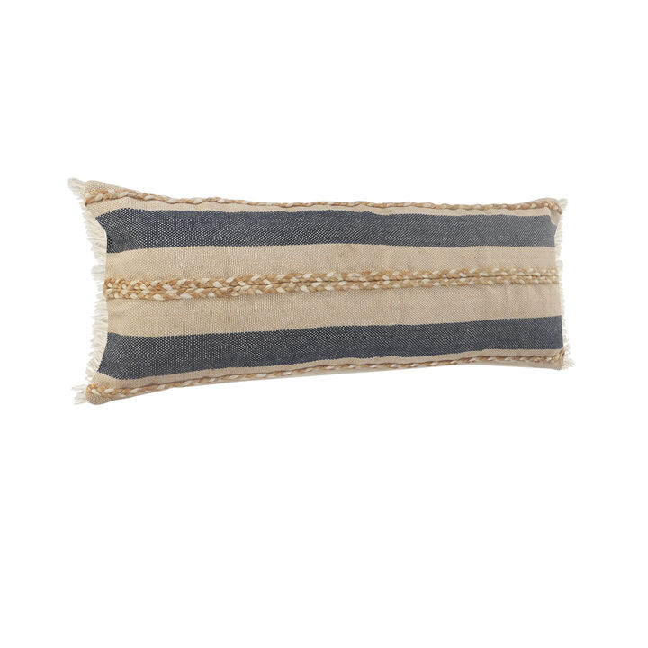 Coastal Jute Zippered Throw Pillow &ndash; Stylish Decorative Cushion for Living Room, Bed, or Chair