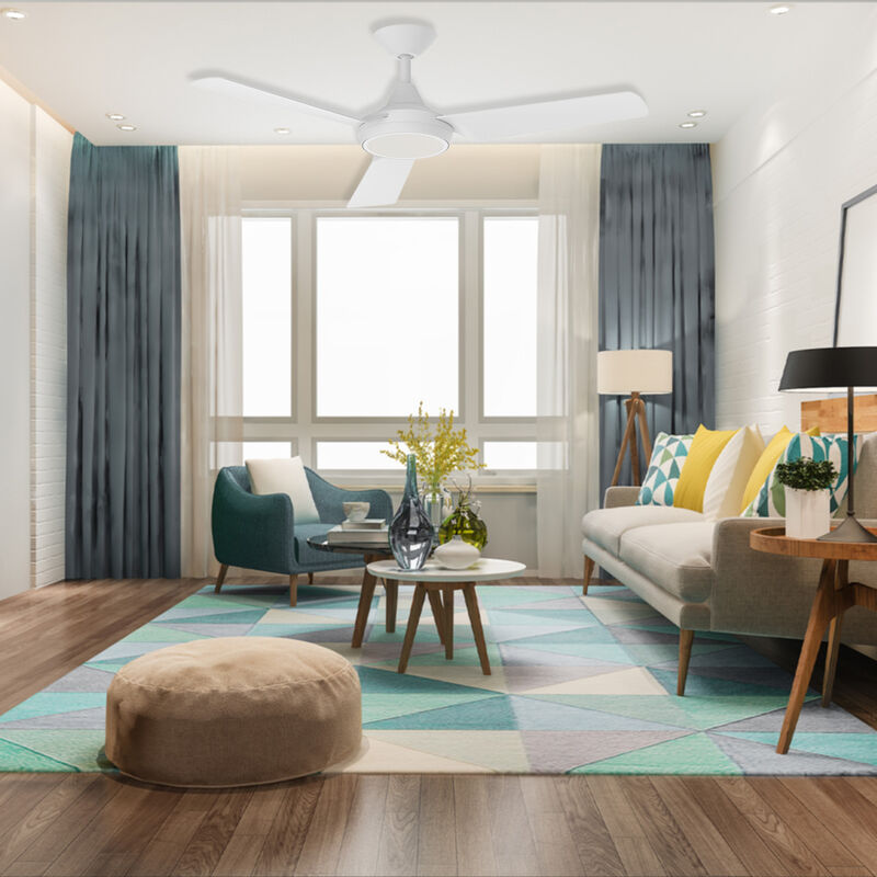 ENLIGHT 52" Smart DC Ceiling Fan with Light, Matter Smart Home Integration, CCT and Dimmable LED, 3 Blades, Damp/Outdoor Covered Rated image number 9